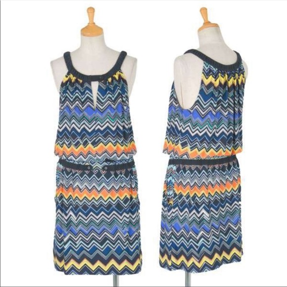 BCBGMaxAzria Sleeveless Chevron Print Dress XS - Picture 10 of 10